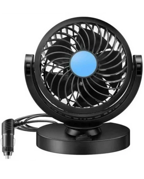 Carub Niken 12 Volt  Çakmak Fişli Torpido Üstü Oto Vantilatör