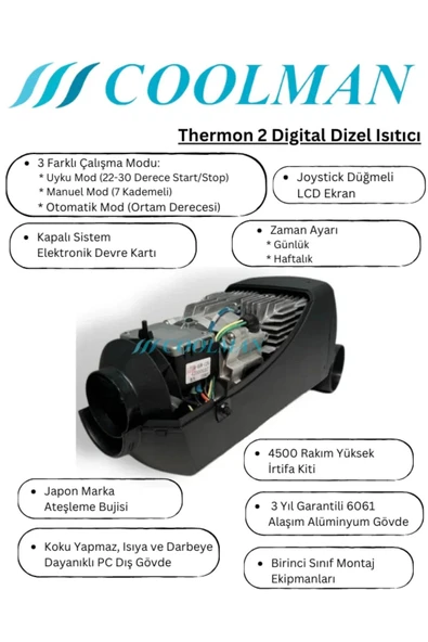 Webasto Tipi Thermon 2 Digital Dizel Isıtıcı 2.8 kW (24V) - 3