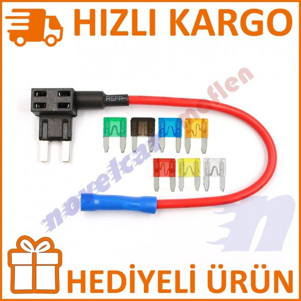 Maflen Mini Sigorta Ekleme Kablo Fuse Tap 7x Sigorta Hediye-S1852