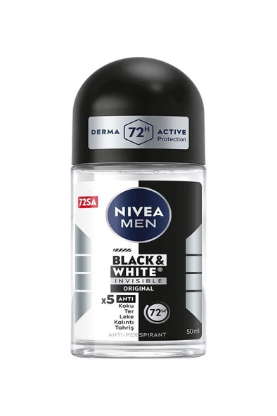 Nivea Men Invisible Black & White Original 50 ml Erkek Roll-On