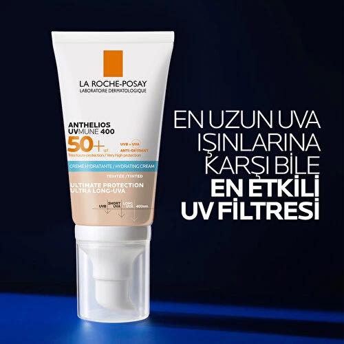 La Roche Posay Anthelios Uvmune400 Spf50 Hydrating Güneş Kremi 50 Ml-TİNTED (Renkli) - SKT: 09/2026