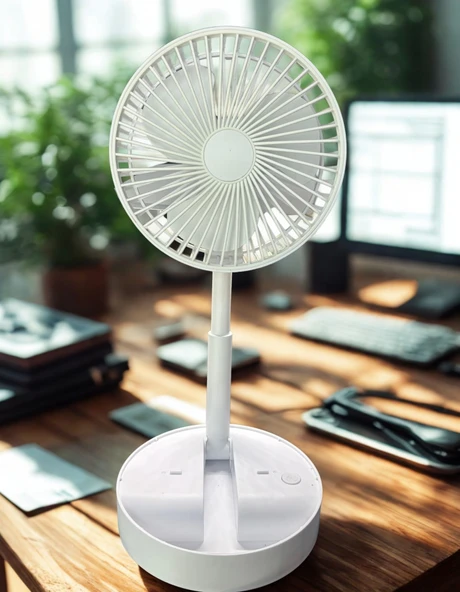 108 Taşınabilir Masaüstü Beyaz Usb Fan - 5