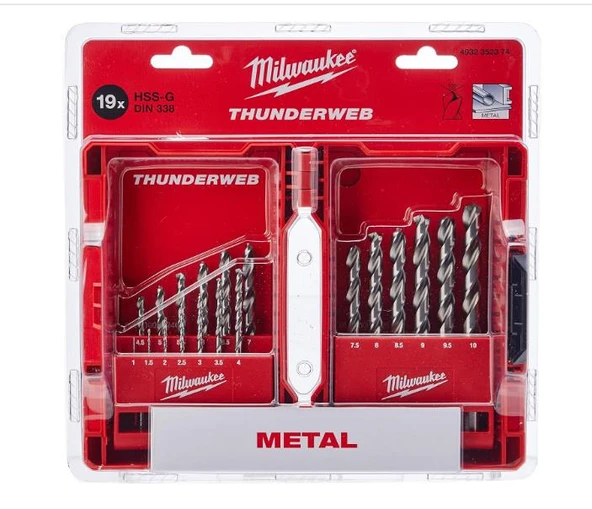 Milwaukee Thunderweb DIN338 Matkap Ucu Seti 19 Prç