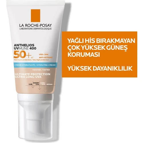 La Roche Posay Anthelios Uvmune400 Spf50 Hydrating Güneş Kremi 50 Ml-TİNTED (Renkli) - SKT: 09/2026 - 5