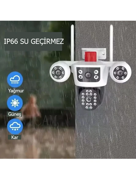 2K QuadHD 4 Kameralı CCTV Güvenlik Kamerası Su Geçirmez IP66 - 3
