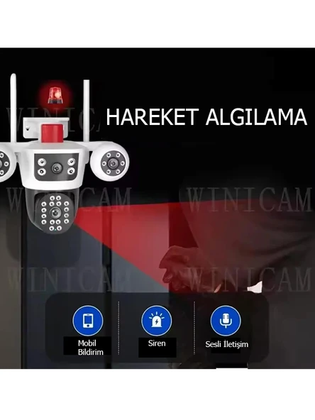 2K QuadHD 4 Kameralı CCTV Güvenlik Kamerası Su Geçirmez IP66 - 4
