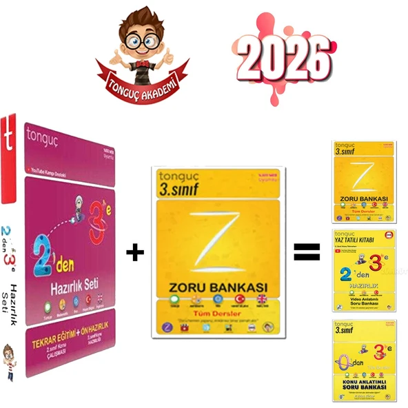 2 Den 3 E Hazırlık Seti+ 3. Sınıf Zoru Bankası