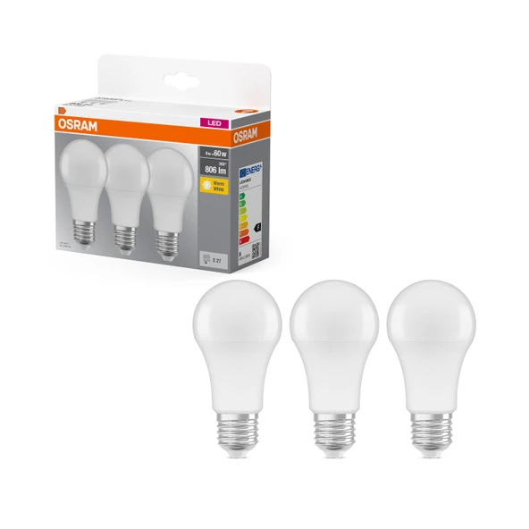 Osram Led 8W 2700K 806lm E27 Duy Sarı Işık Ampul / 4099854046797 - 1