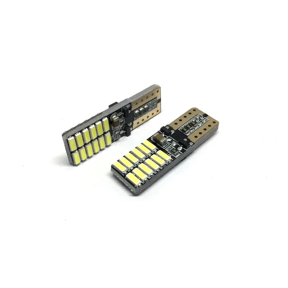 T10 Led Ampul 24 Ledli Canbuslı Park Ampulü Beyaz 2'li - 4