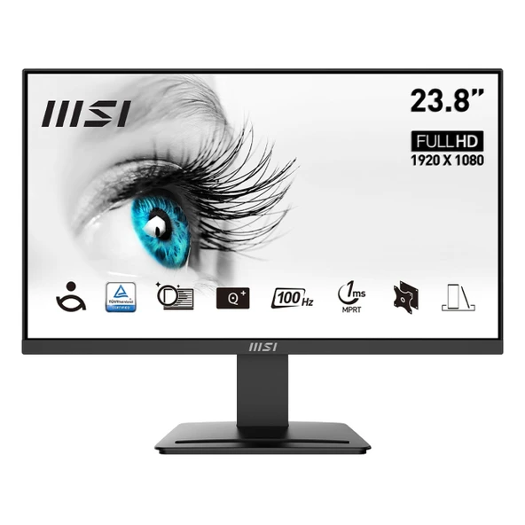 MSI Pro MP2412 23.8" 100Hz 1Ms HDMI+DP FullHD Adaptive-Sync VA Vesa Monitör