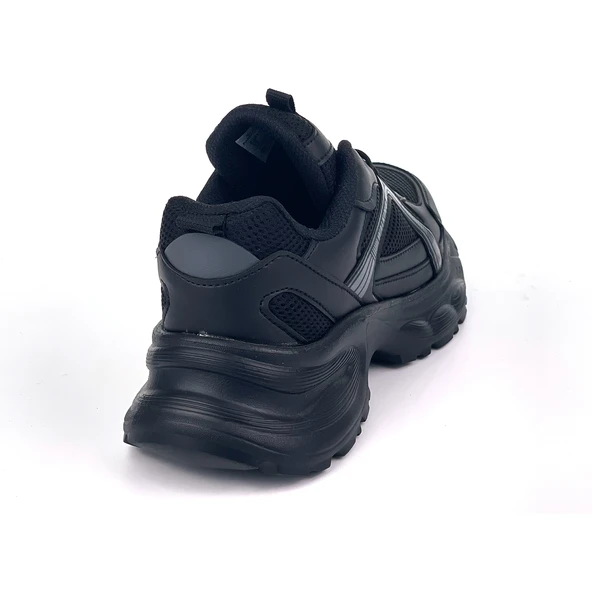 Kadın Siyah Füme Hafif Fileli Günlük Rahat Sneaker Spor Ayakkabı - Resim 4