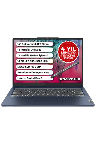 LENOVO IdeaPad Slim 5 Case 2 in 1 İntel Core i5-13420H 16GB 512GB SSD Freedos 14" WUXGA Laptop 83KX004FTR