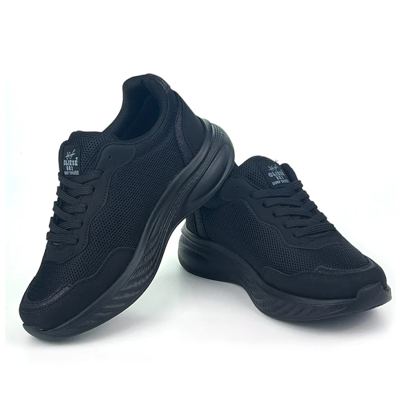 Kadın Siyah Hafif Fileli Günlük Rahat Sneaker Spor Ayakkabı - Resim 4