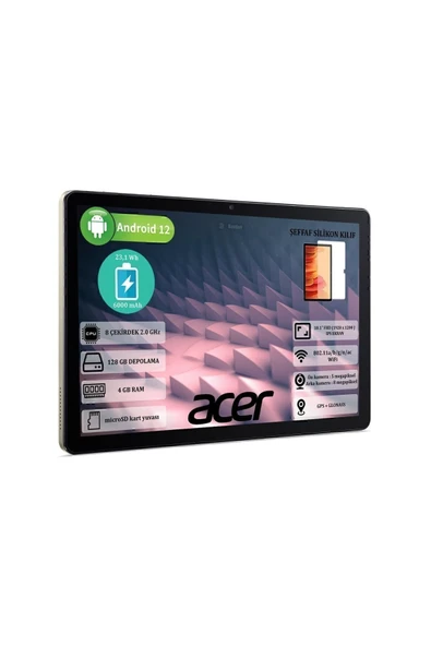ACER Iconia M10 4gb Ram 128gb Ssd 10.1''wuxga(1920X1200)ıps Yeni Nesil Android Tablet Nt.lfuey.001 - 2