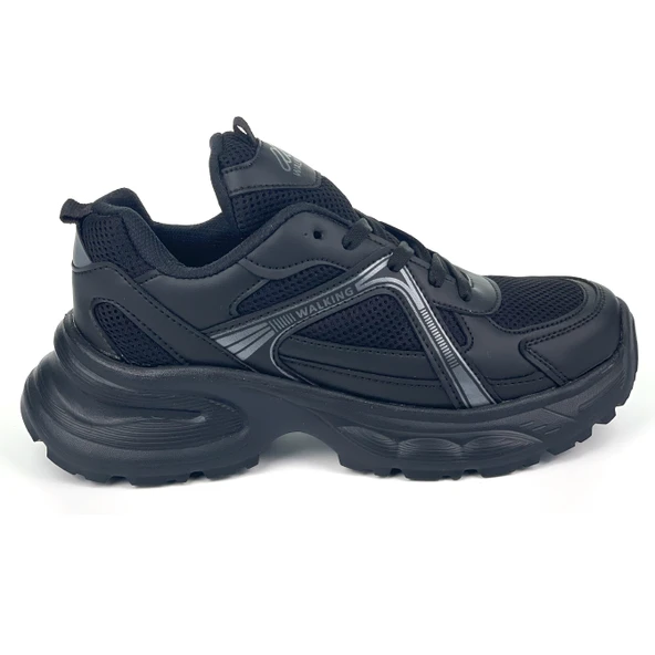 Kadın Siyah Füme Hafif Fileli Günlük Rahat Sneaker Spor Ayakkabı - 3