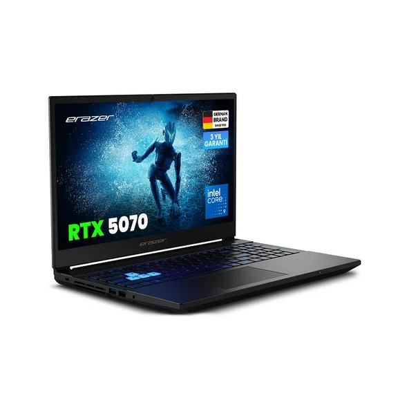 ERAZER Deputy 15 P1 MD600005 Intel Core 9 270H 32GB RAM 2TB SSD RTX5070 15.6" 165Hz QHD IPS FreeDOS Oyuncu Laptop - Resim 2