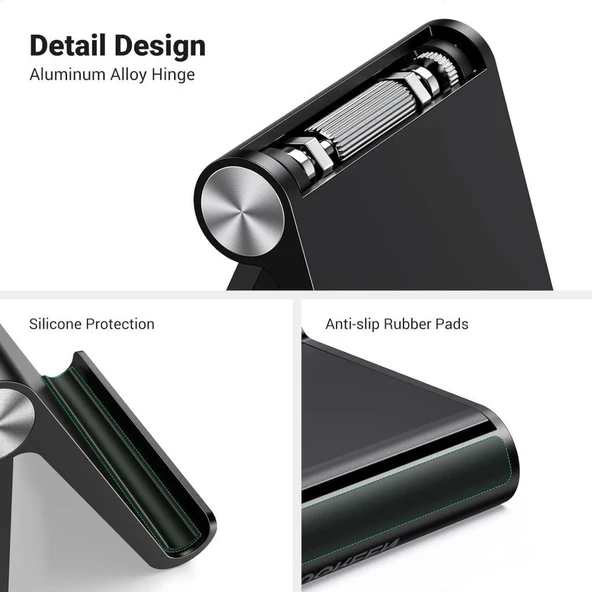 Ugreen Çok Açılı Masaüstü Telefon Standı Siyah - 5
