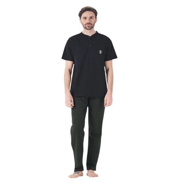 Estiva %100 Pamuk İnterlok Kısa Kol Erkek Pijama Takım
