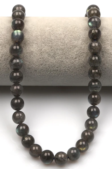 Labradorit (AAA Kalite) Doğal Taş Dizi 10 mm Küre Kesim - 2