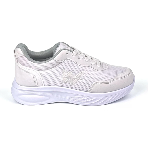 Kadın Beyaz Hafif Fileli Günlük Rahat Sneaker Spor Ayakkabı - Resim 5