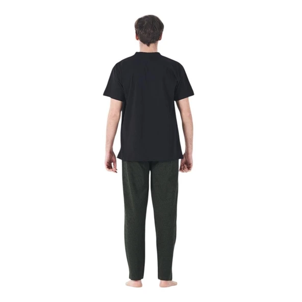 Estiva %100 Pamuk İnterlok Kısa Kol Erkek Pijama Takım - 2