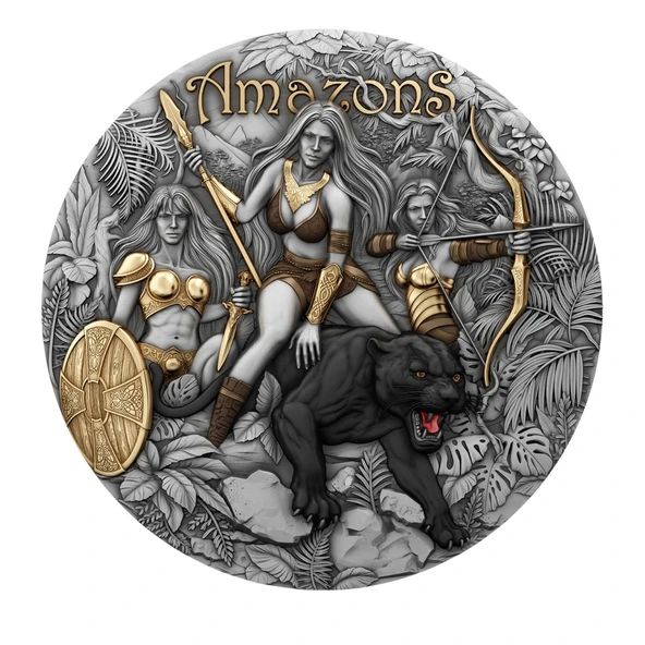 AgaKulche Amazonlar Altın Kaplama Gümüş Sikke Coin