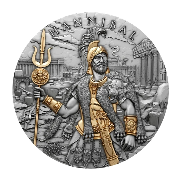 AgaKulche Hannibal Altın Kaplama Gümüş Sikke Coin ürün görseli 1