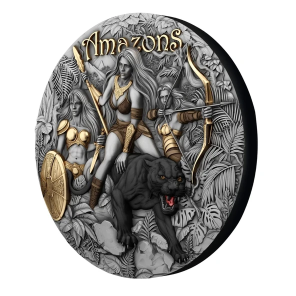 AgaKulche Amazonlar Altın Kaplama Gümüş Sikke Coin - 3