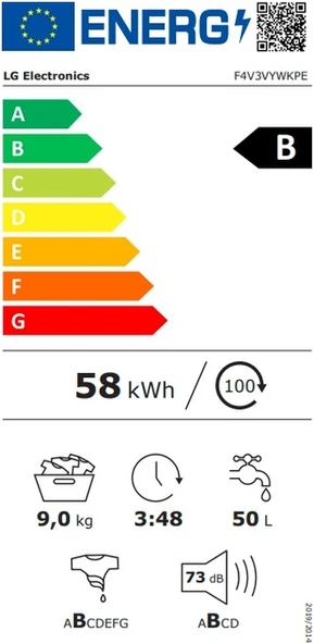 LG F4V3VYWKPE 1400 Devir 9 KG Çamaşır Makinesi - Resim 6