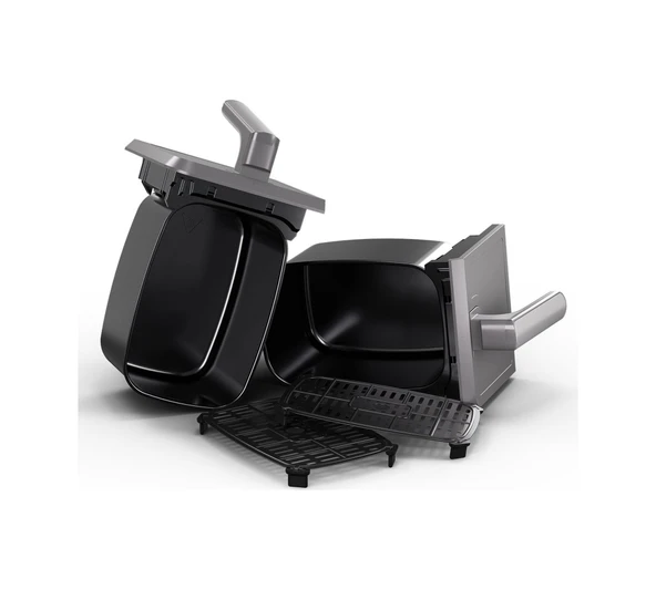 Blaupunkt D7800 Taste Master Çift Hazneli Dokunmatik 4+4 LT Airfryer Fritöz Siyah - Resim 4