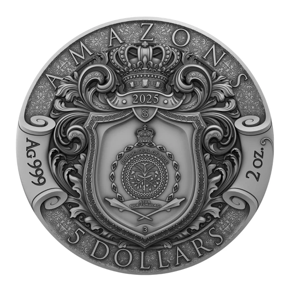 AgaKulche Amazonlar Altın Kaplama Gümüş Sikke Coin - 2