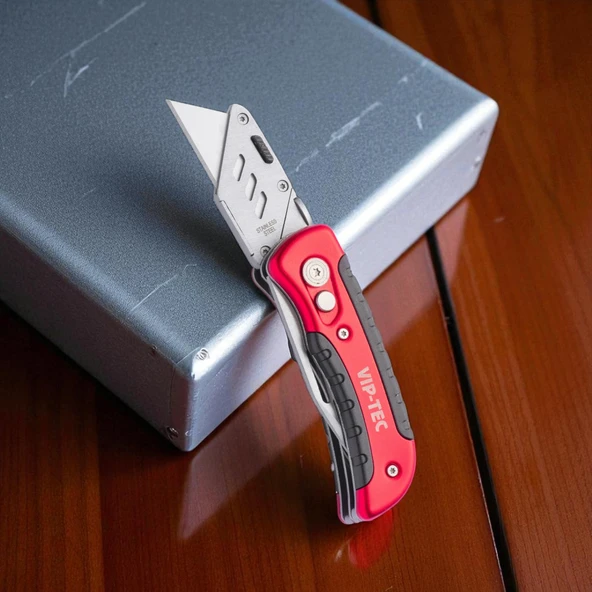 Vip-Tec VT875159 Çift Fonksiyonlu Metal Katlanır Bıçak - 3