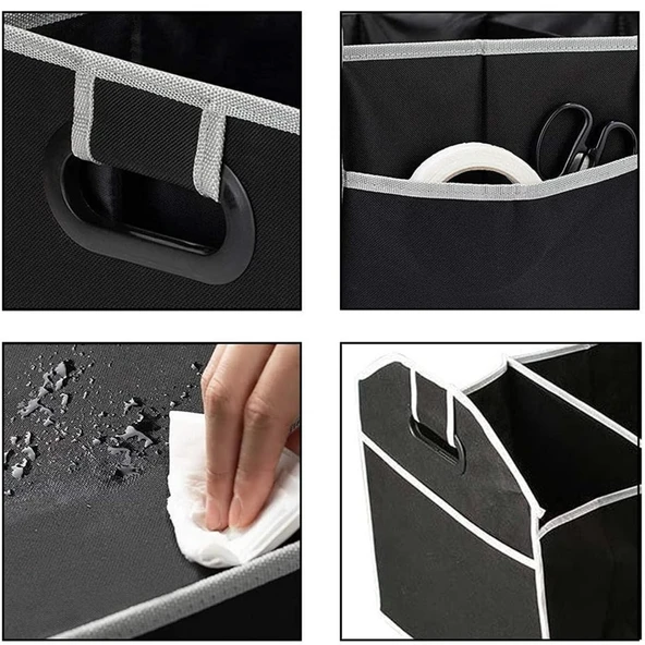 Glanz Bagaj Organizer Çanta Bagaj Düzenleyici Katlanabilir Özellikli Cepli Araba Çantası - 5