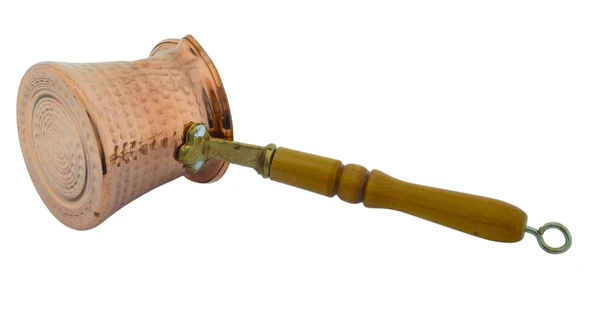 LUDIA Ahşap Saplı El Yapımı Dövme Bakır Cezve no4 Kahve Cezvesi - 4