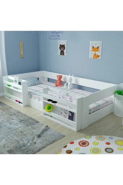 Ninnimo  Vega Montessori %100 Mdf Kitaplıklı Karyola