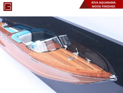 DENİZCİLİK GRUBU-Vietnam Gemiler-RIVA AQUARAMA HALF HULL-100x10x30 CM-JHH0013W - Resim 2