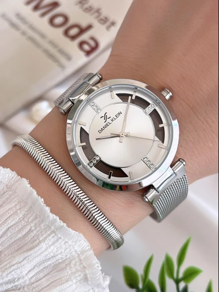 Daniel Klein Çelik Kordon 3 Atm Suya Dayanıklı Özel Tasarım Kadın Kol Saat+Bileklik VS.BLKT.0446 ürün görseli