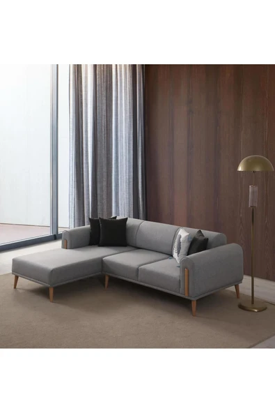 Ak sofa Leon Köşe Takımı Sol Köşe Gri - 4