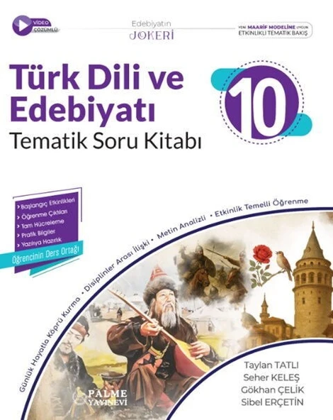 10. Sınıf Türk Dili ve Edebiyatı Tematik Soru Kitabı Palme Yayınları ürün görseli 1