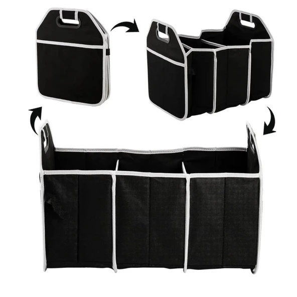 Glanz Bagaj Organizer Çanta Bagaj Düzenleyici Katlanabilir Özellikli Cepli Araba Çantası - 4
