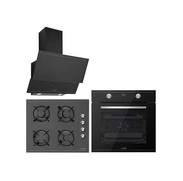 Luno 502B - CS5335B - 3420B Siyah Ankastre Set - 1