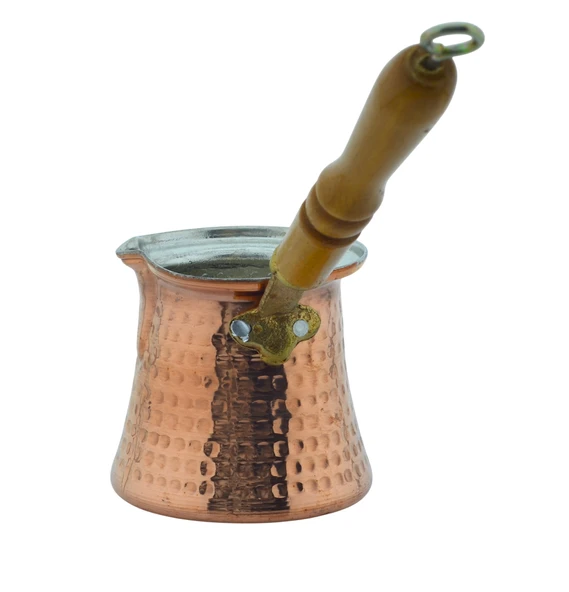 LUDIA Ahşap Saplı El Yapımı Dövme Bakır Cezve no4 Kahve Cezvesi - 3