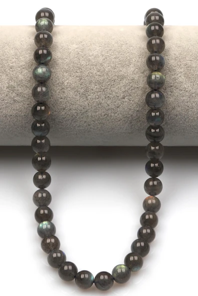 Labradorit (AAA Kalite) Doğal Taş Dizi 8 mm Küre Kesim - Resim 2