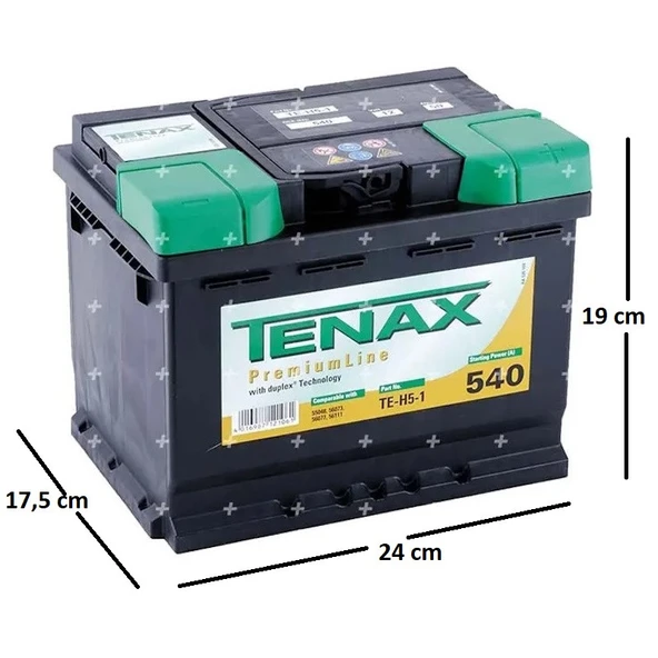Tenax 12 V 60 Ah Amper 540A En Varta Akü Üretimi - 2