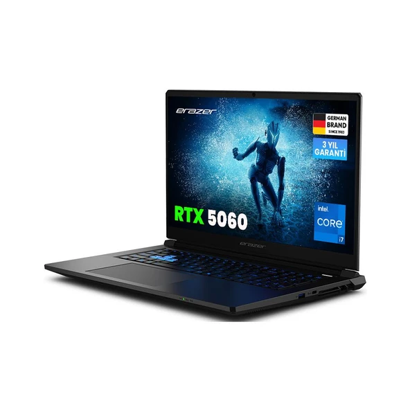 ERAZER Defender 17 P1 MD600007 Intel Core i7 13620H 16GB RAM 1TB SSD RTX5060 17.3" 240Hz IPS QHD FreeDOS Oyuncu Laptop - Resim 3