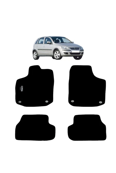 Rizline Opel Corsa C 2000-2006 Halı Paspas Siyah