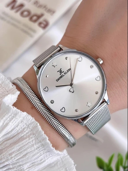 Daniel Klein Çelik Kordon 3 Atm Suya Dayanıklı Özel Tasarım Kadın Kol Saat+Bileklik VS.BLKT.0447 ürün görseli