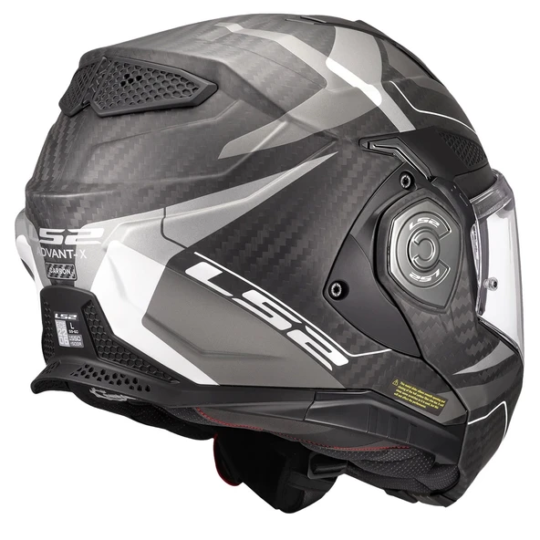 LS2 ADVANT X KARBON HORIZON MAT GÜMÜŞ-GRİ KASK - Resim 4