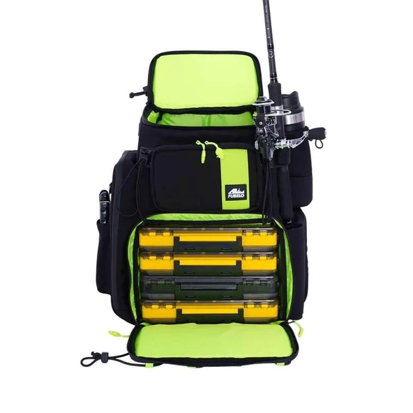 Fubelo Chap Balıkçı Sırt Çantası Siyah - 6