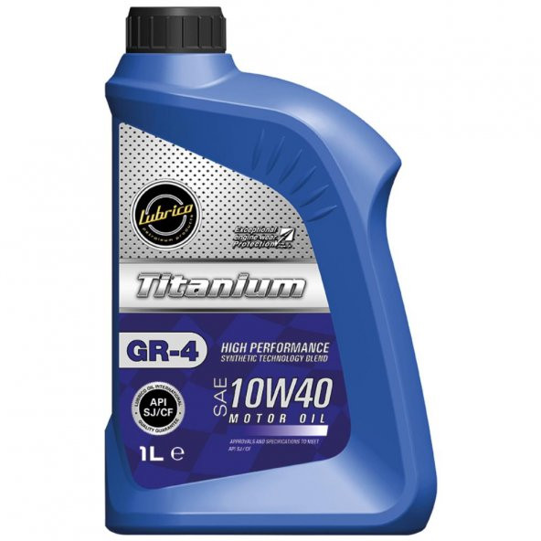 LUBRİCO TITANIUM GR-4 10W/40 1LT MOTOR YAĞI - 1